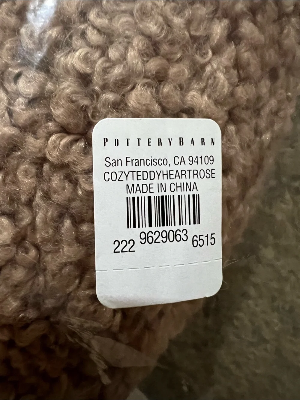 Pottery Barn Heart Pillow - Dusty Rose